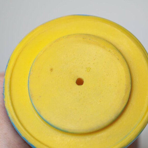 Vintage 1974 Cat In The Bag Game Piece Large Cat Head Yellow Blue by Schaper - Picture 6 of 7